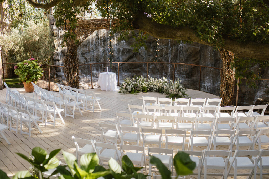 ceremony space at the oak room at calamigos ranch malibu california